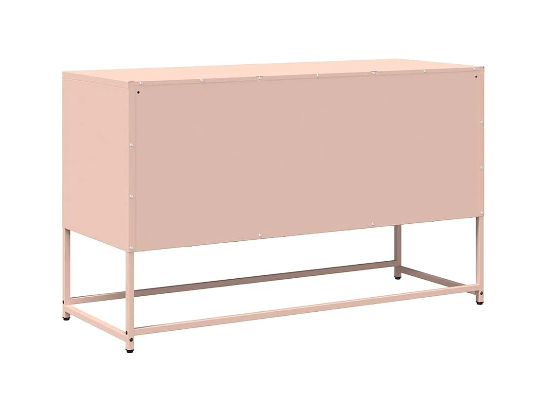 Tv-meubel 100,5x39x60,5 cm koudgewalst staal roze
