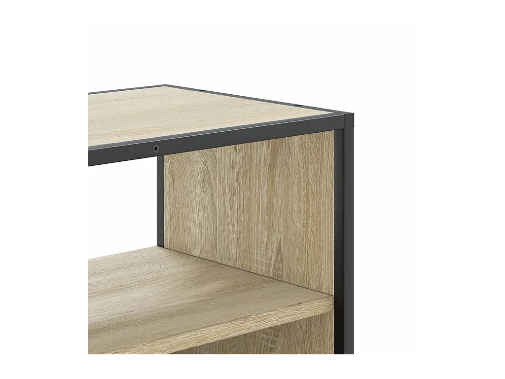 Meuble TV chêne sonoma 100x31x39,5cm bois d'ingénierie et métal