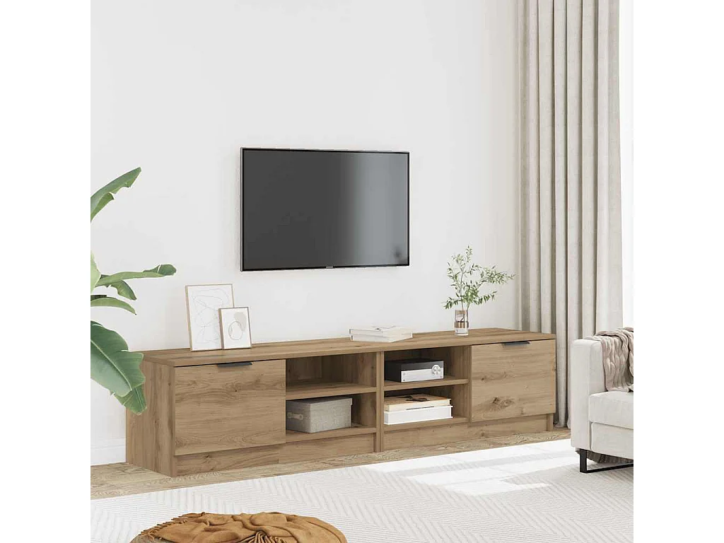 TV-Schränke 2 Stk. Artisan-Eiche 80x35x36,5cm Holzwerkstoff