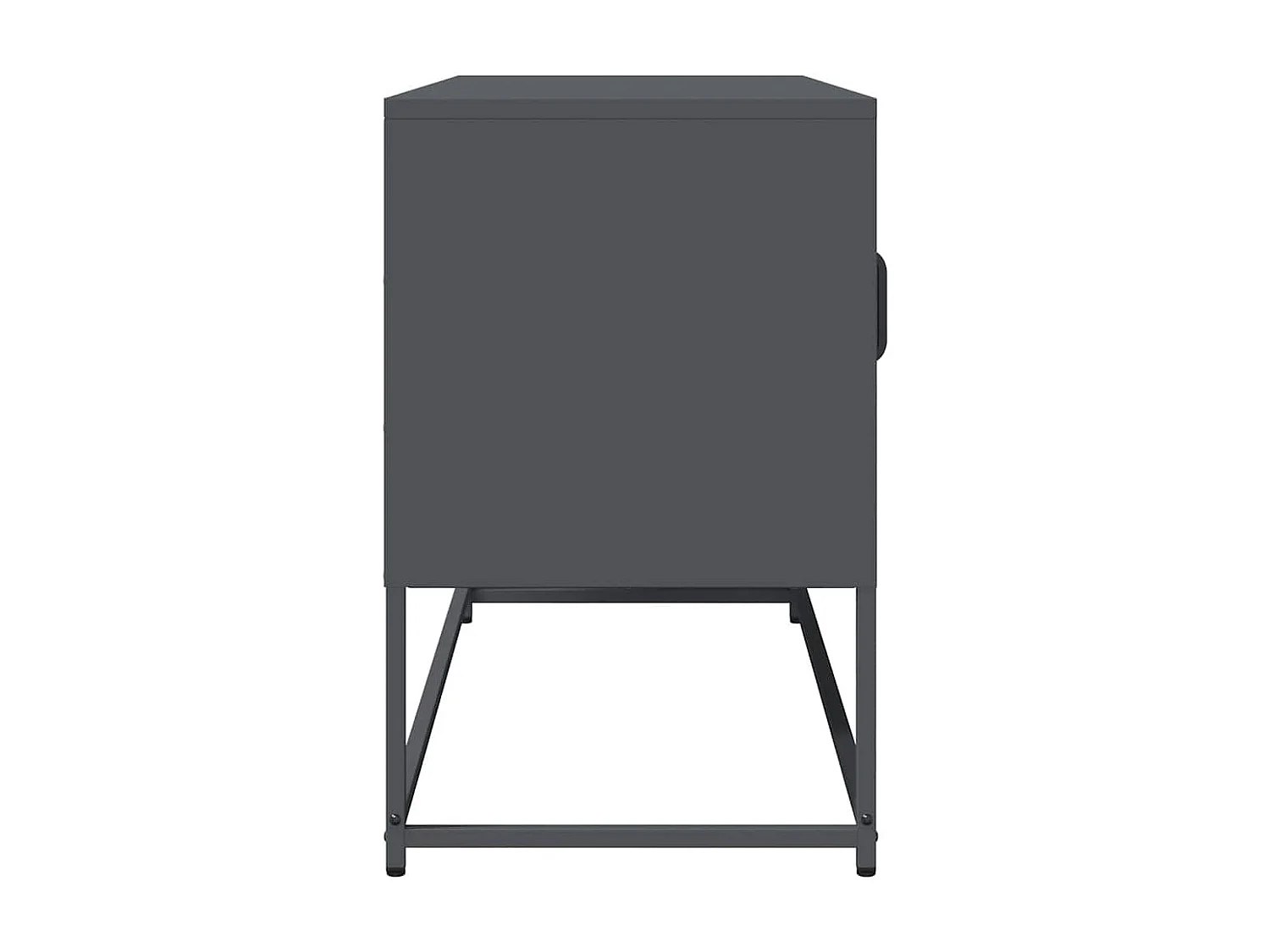 Meuble TV anthracite 100,5x39x60,5 cm acier laminé à froid