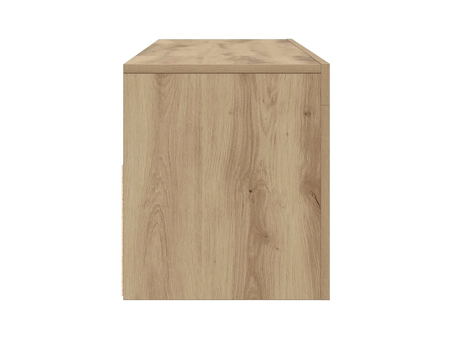 Meuble TV avec lumières LED chêne artisanal bois d'ingénierie