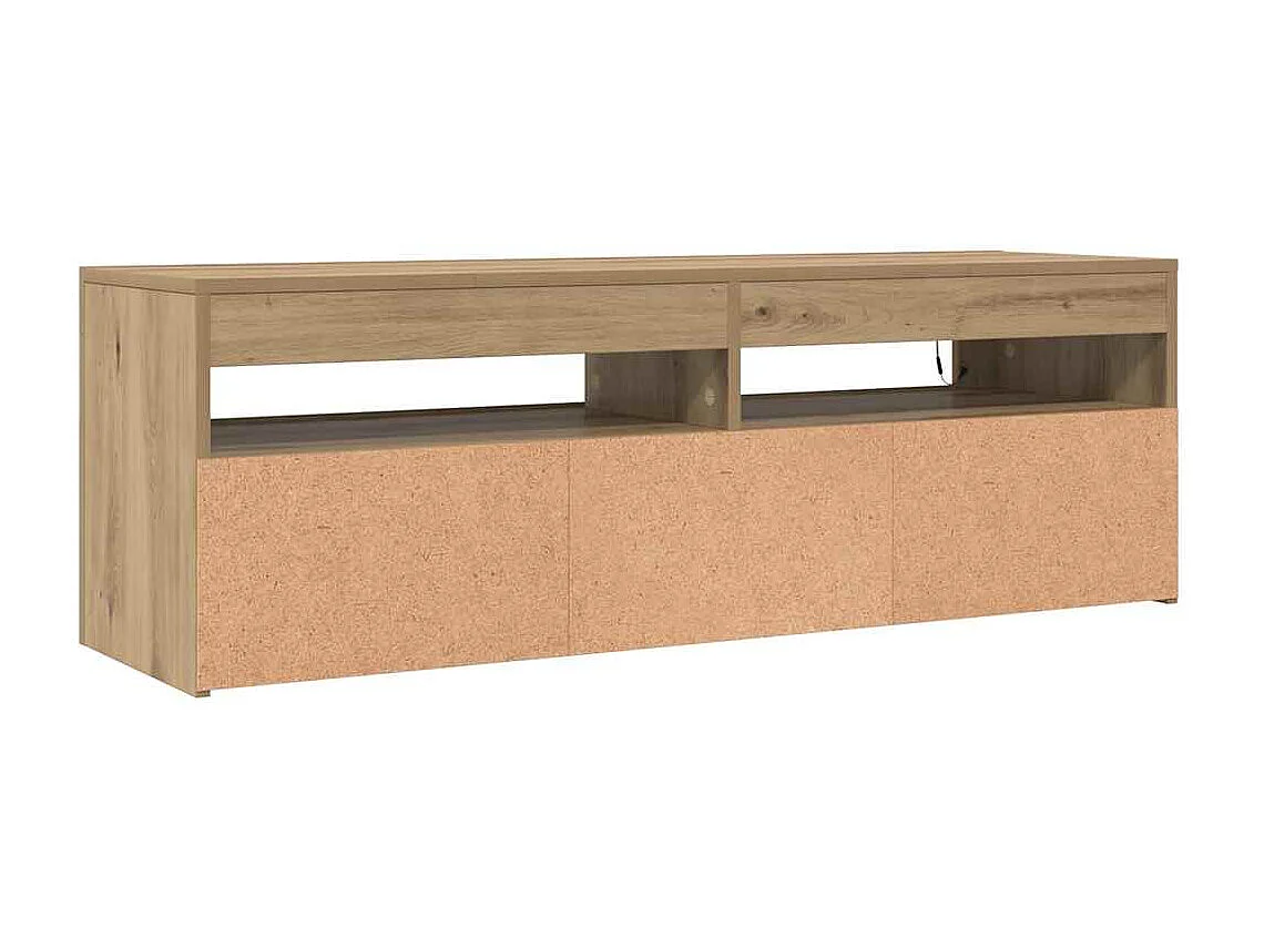 TV-Schrank mit LED Artisan-Eiche 120x35x40 cm Holzwerkstoff