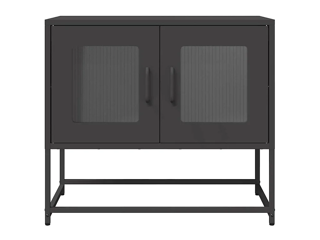 Meuble TV noir 68x39x60,5 cm acier laminé à froid