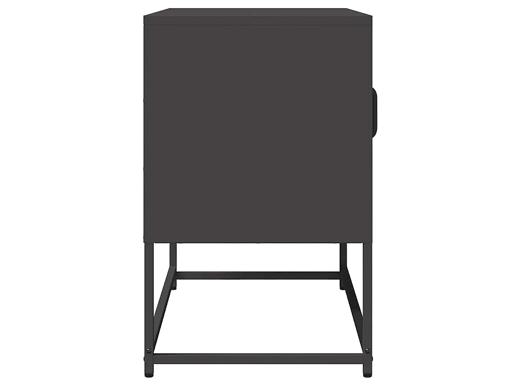 Meuble TV noir 68x39x60,5 cm acier laminé à froid