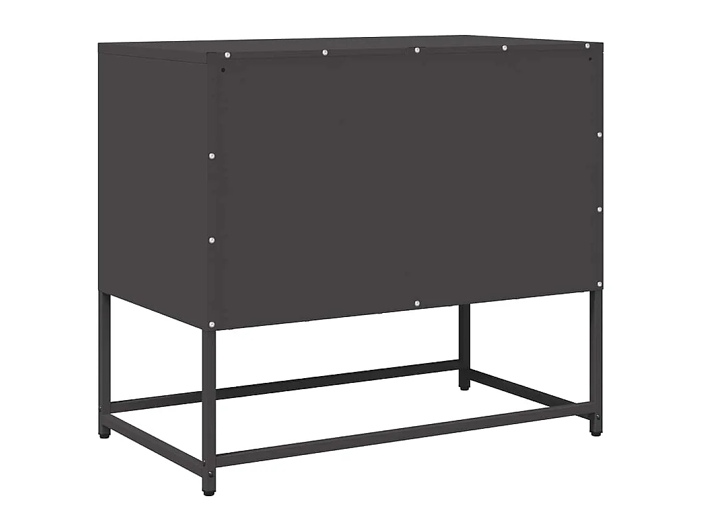 Meuble TV noir 68x39x60,5 cm acier laminé à froid