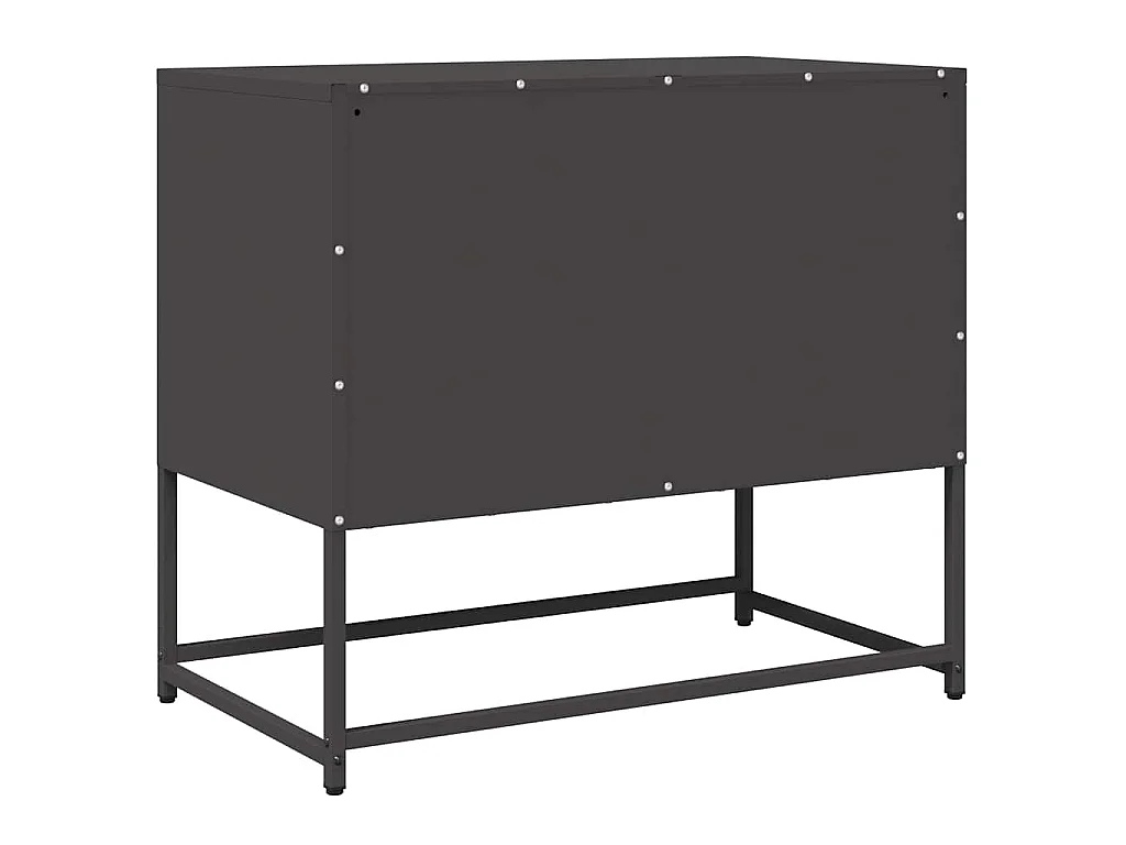 Meuble TV noir 68x39x60,5 cm acier laminé à froid