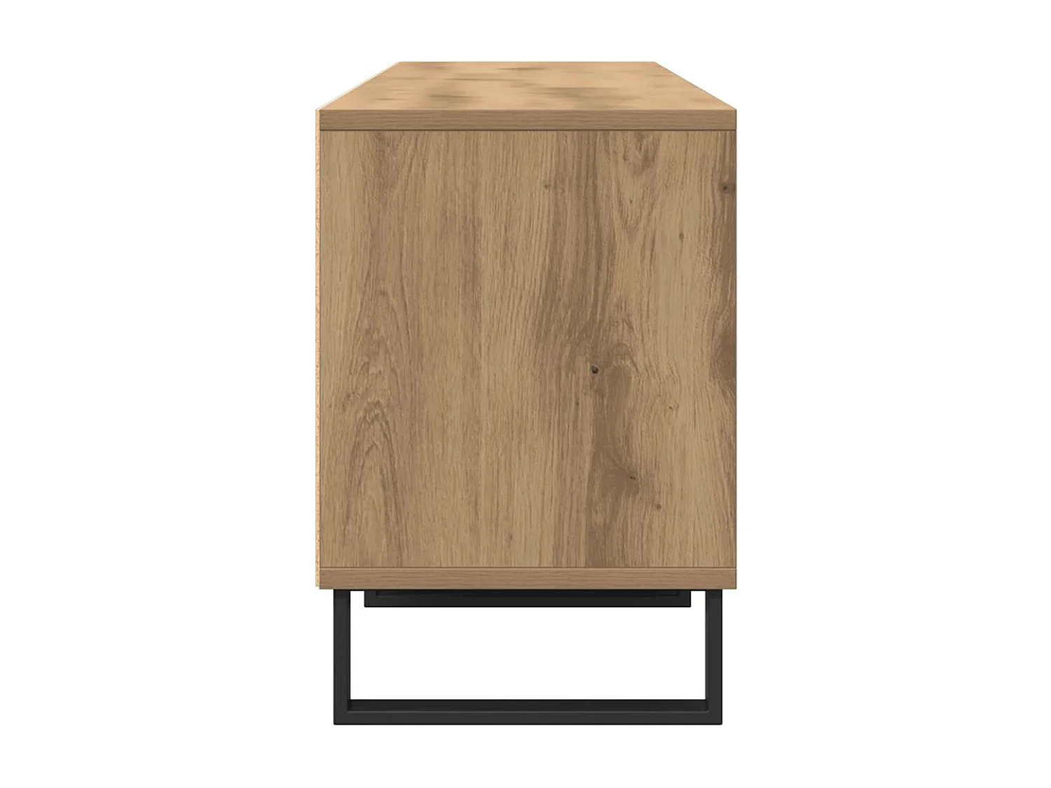 Meuble TV chêne artisanal 150x30x44,5 cm bois d'ingénierie