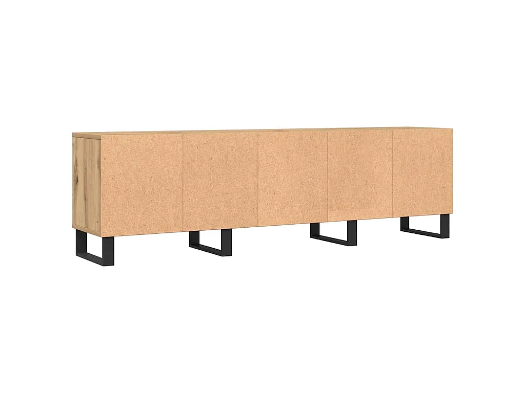 Tv-meubel 150x30x44,5 cm bewerkt hout artisanaal eikenkleur