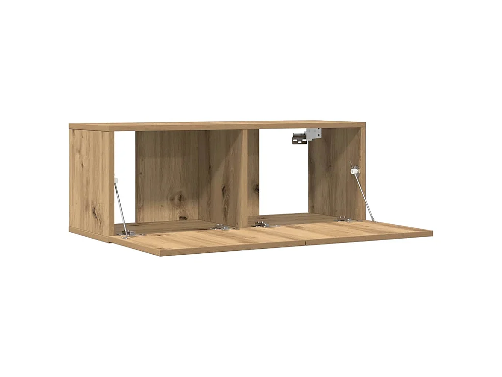 Meubles TV muraux 2 pcs chêne artisanal 80x30x30 cm