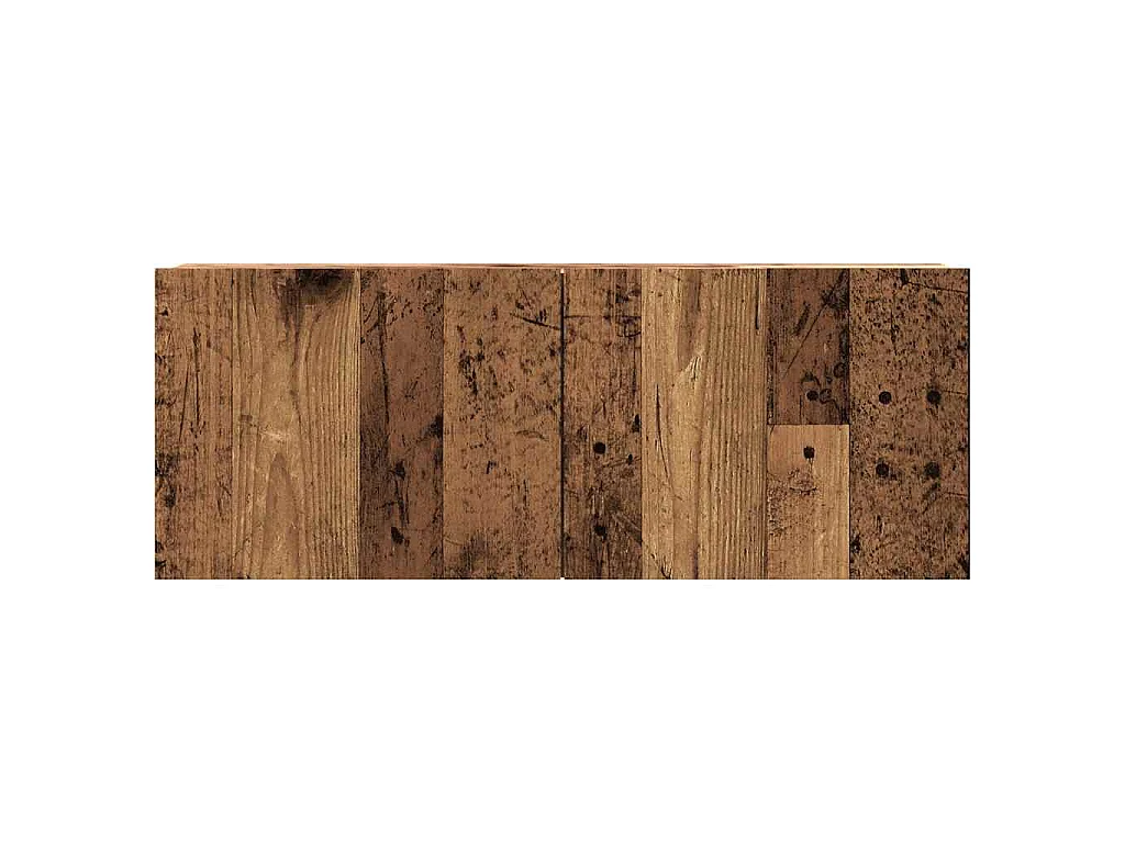 Meuble TV mural vieux bois 80x30x30 cm bois d'ingénierie