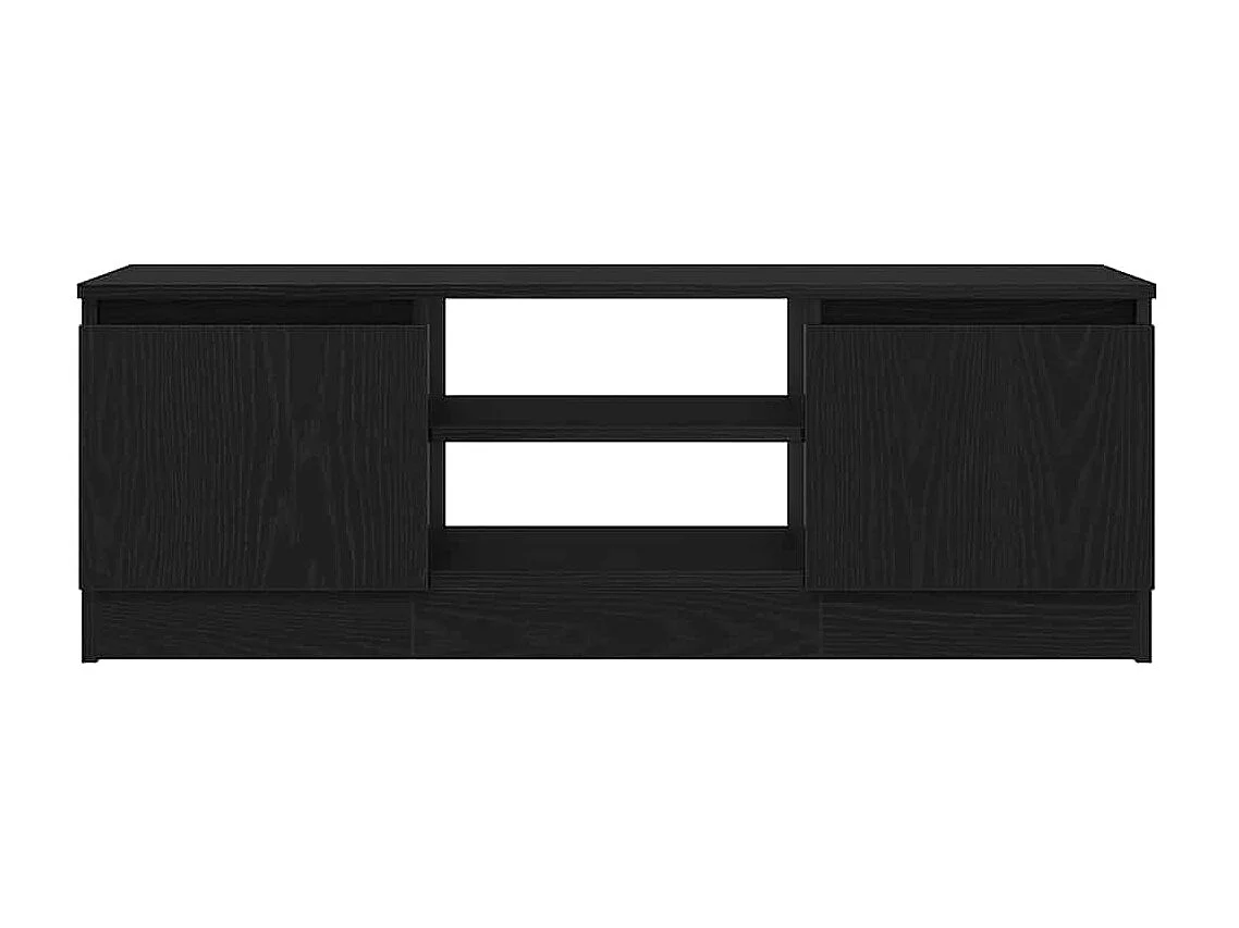 Mobile Porta TV Rovere Nero 102x30x36 cm in Legno Multistrato