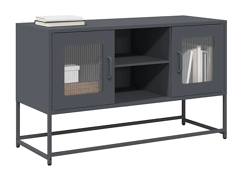 Móvel de TV 100,5x39x60,5 cm aço antracite