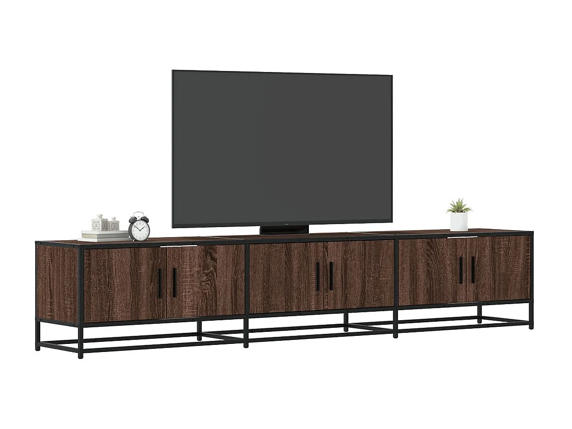 Móvel de TV 210x35x41 cm derivados de madeira carvalho castanho