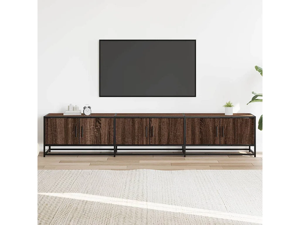 Móvel de TV 210x35x41 cm derivados de madeira carvalho castanho