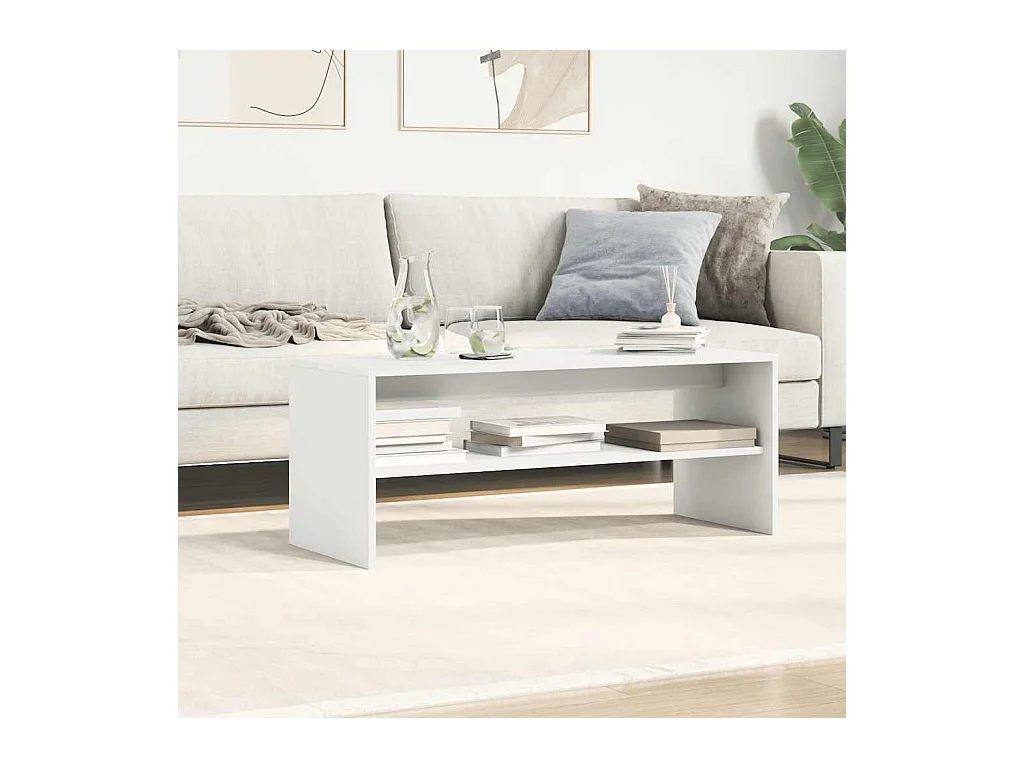 Meuble TV Blanc 100 x 40 x 40 cm Aggloméré