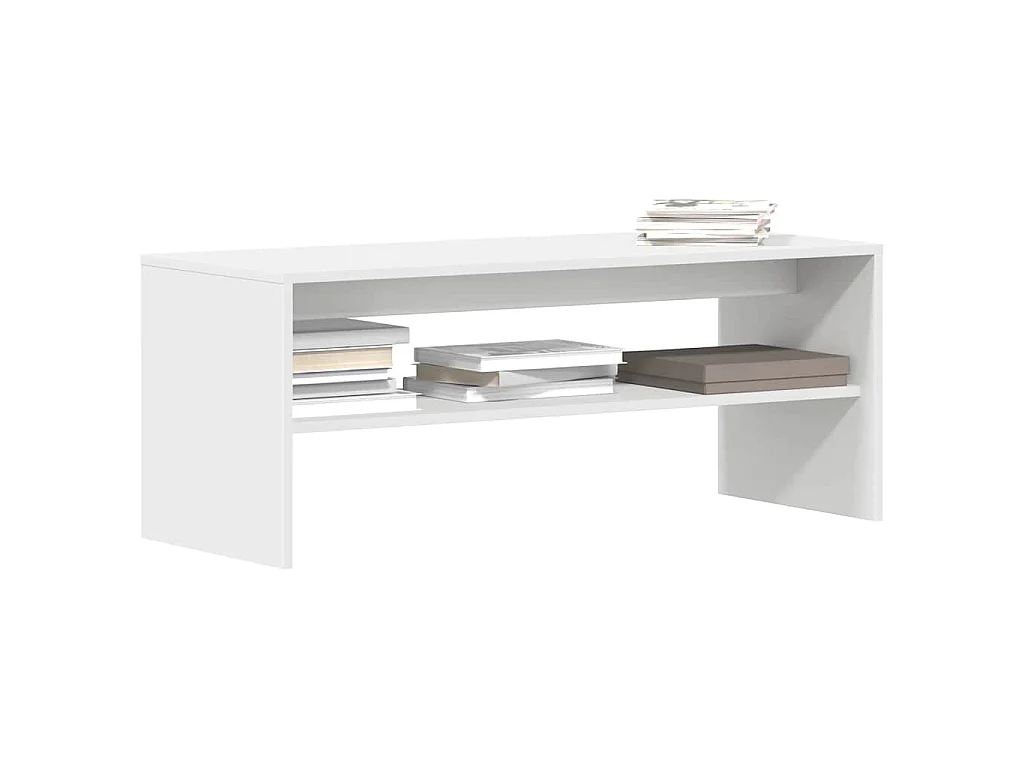 Meuble TV Blanc 100 x 40 x 40 cm Aggloméré