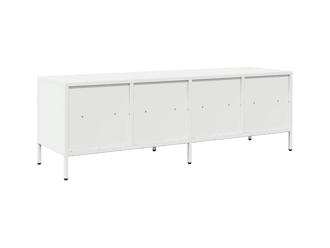 TV-Schrank Weiß 135x39x43,5 cm Kaltgewalzter Stahl