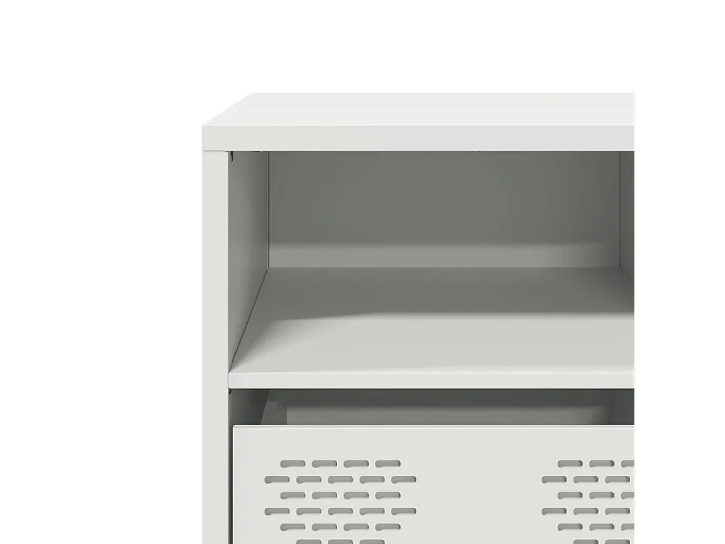 TV-Schrank Weiß 135x39x43,5 cm Kaltgewalzter Stahl