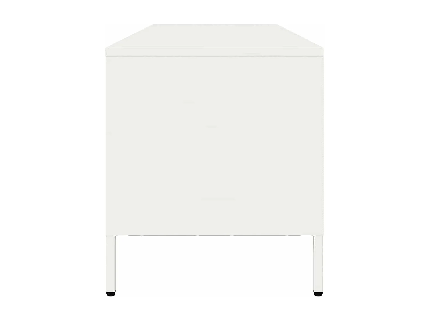 Meuble TV blanc 135x39x43,5 cm acier laminé à froid