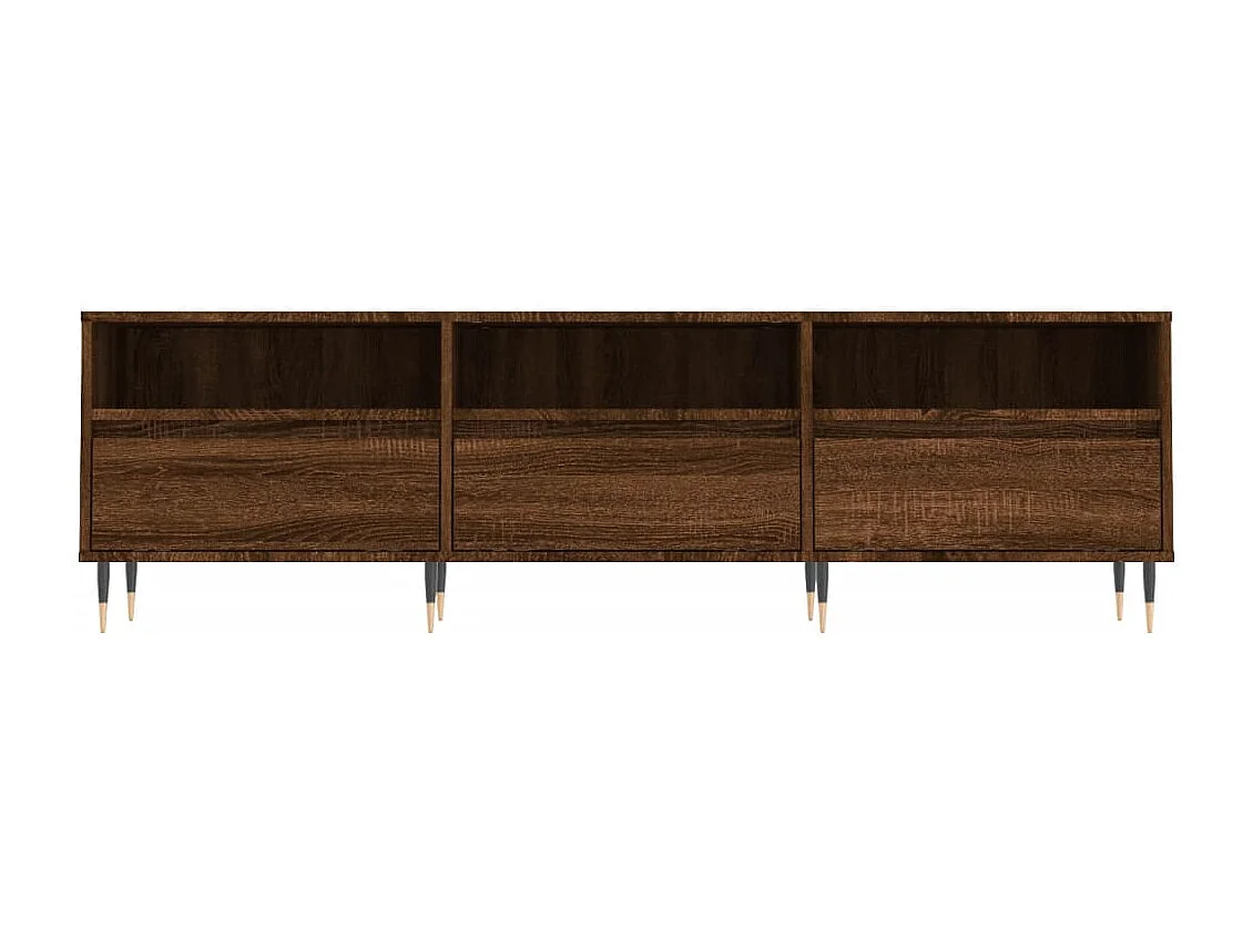 Meuble TV chêne marron 150x30x44,5 cm bois d'ingénierie
