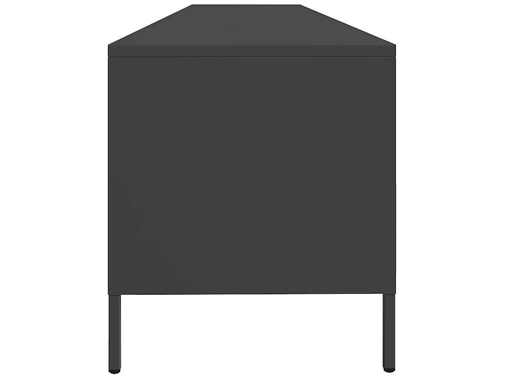 Meuble TV noir 202x39x43,5 cm acier laminé à froid