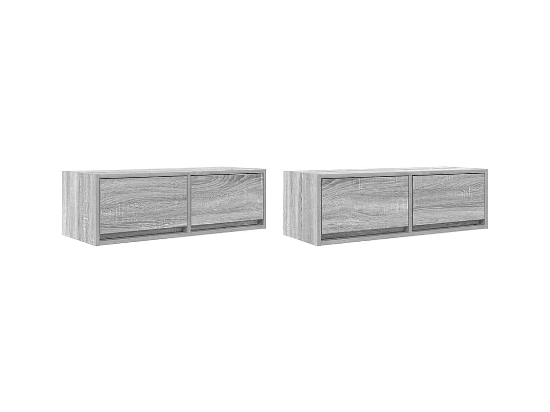 Meubles TV 2 pcs sonoma gris 80x31x25,5 cm bois d'ingénierie