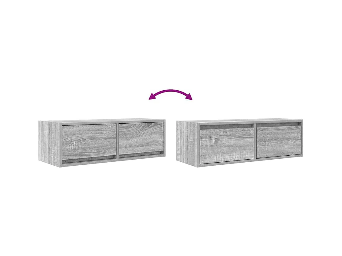 Meubles TV 2 pcs sonoma gris 80x31x25,5 cm bois d'ingénierie