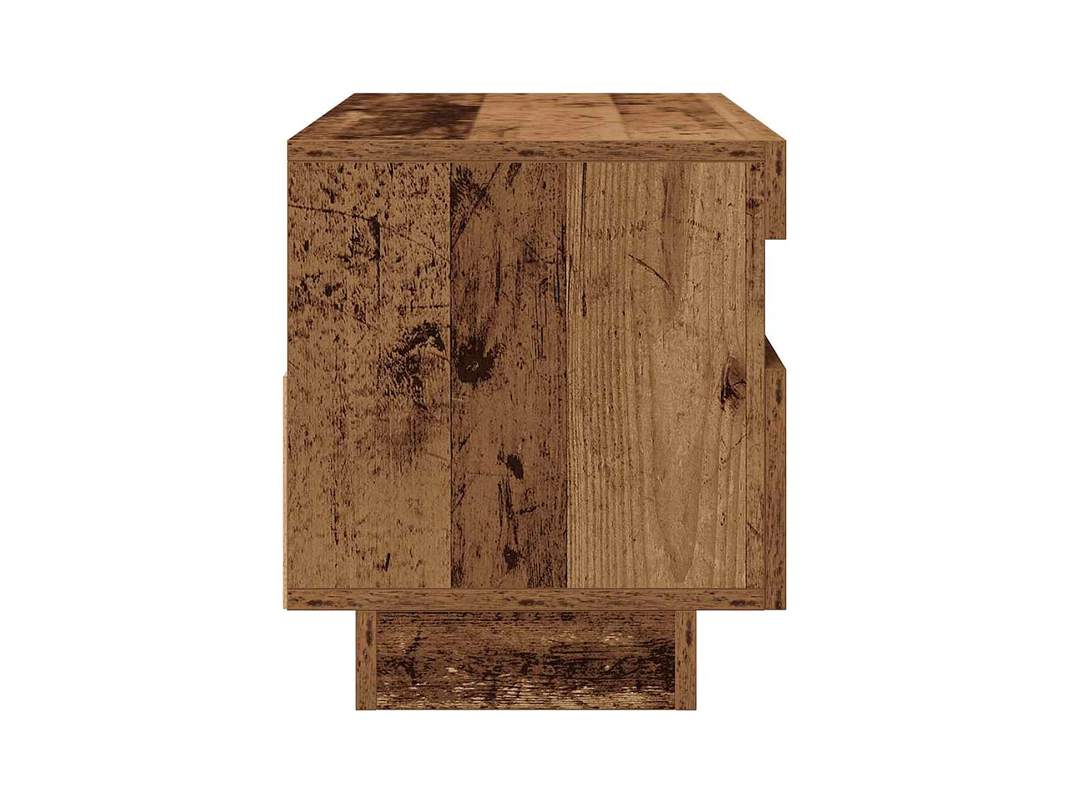 Tv-meubel met LED 80x35x40 cm bewerkt hout oud hout