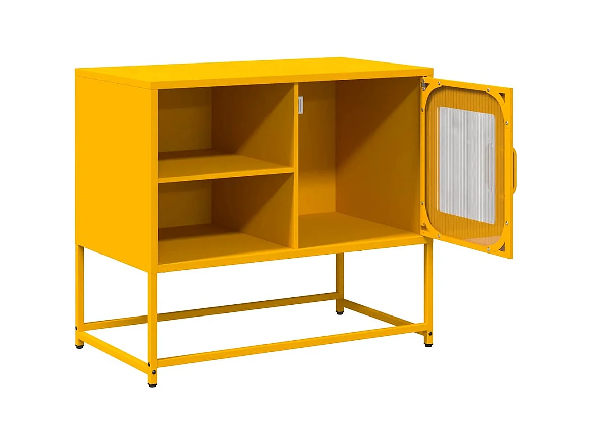 Móvel de TV 68x39x60,5 cm aço amarelo mostarda