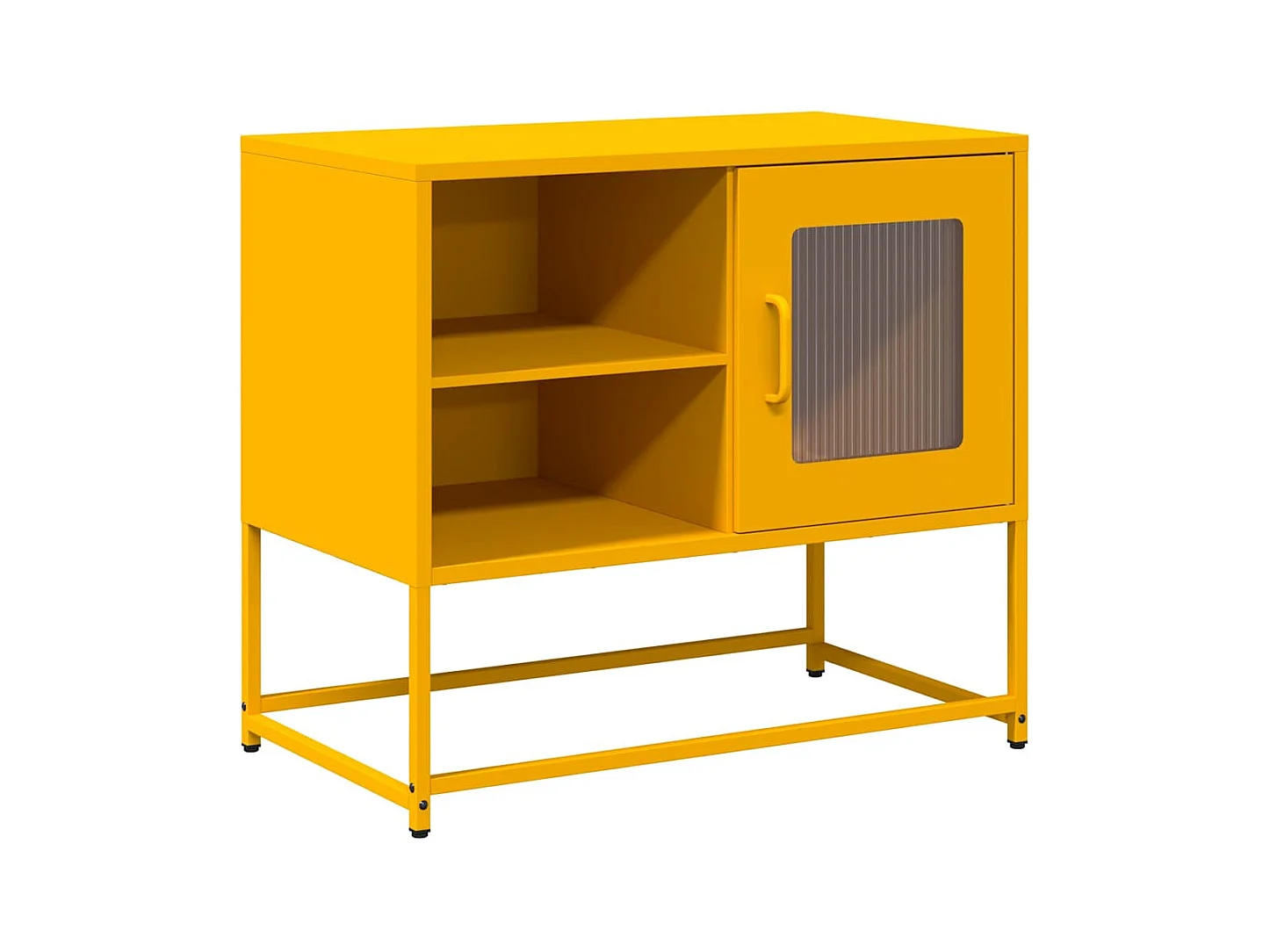 Meuble TV jaune moutarde 68x39x60,5 cm acier