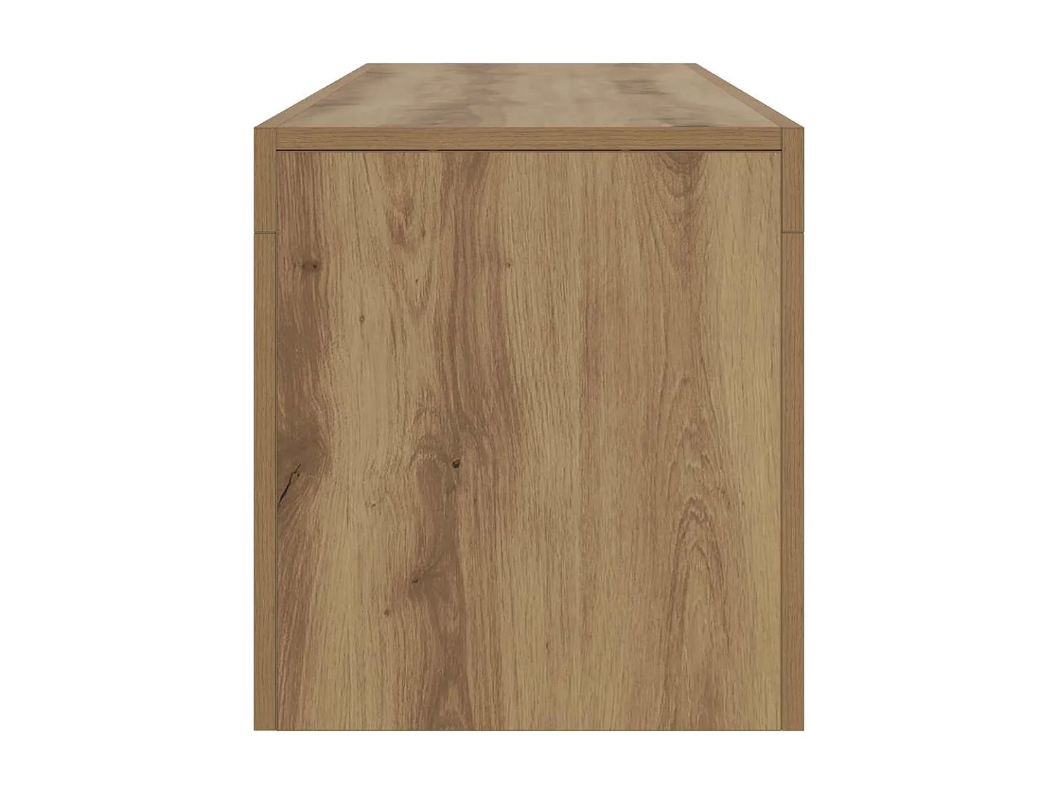 Meuble TV avec lumières LED chêne artisanal bois d'ingénierie