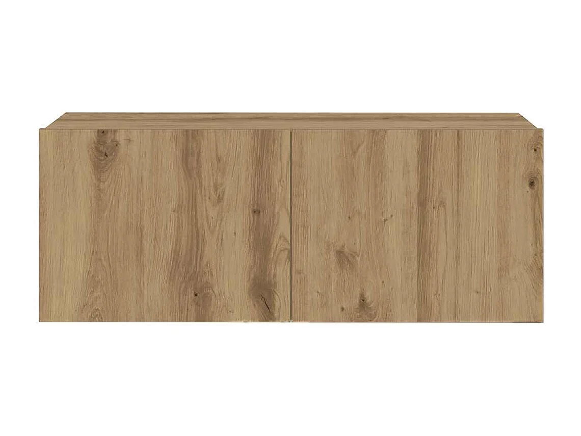 Tv-wandkasten 3 st bewerkt hout artisanaal eikenkleurig