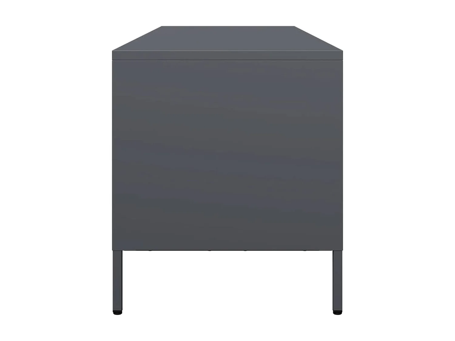 Meuble TV anthracite 135x39x43,5 cm acier laminé à froid