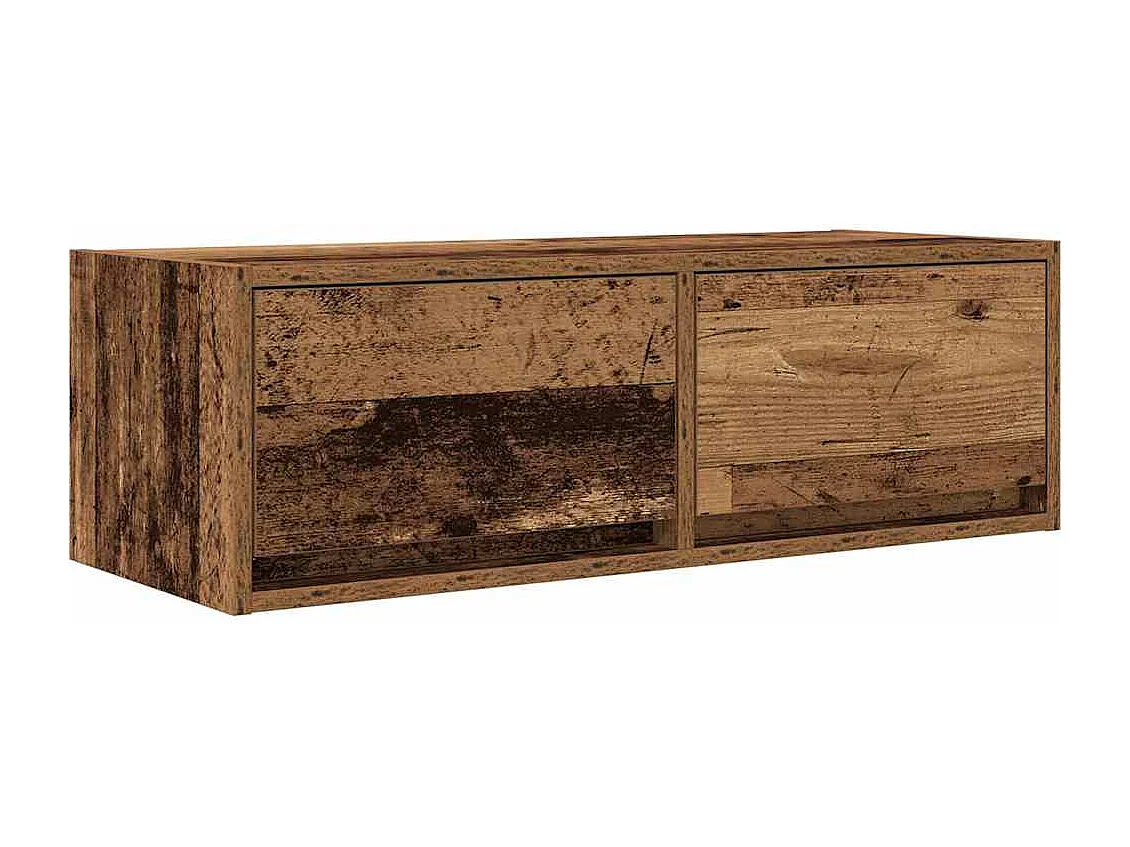 Tv-meubels 2 st 80x31x25,5 cm bewerkt hout oud houtkleurig