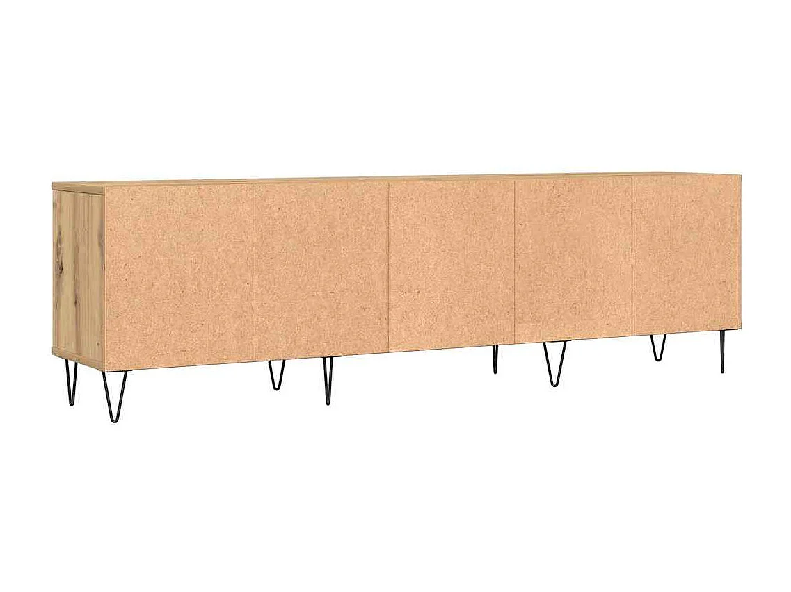 Tv-meubel 150x30x44,5 cm bewerkt hout artisanaal eikenkleur