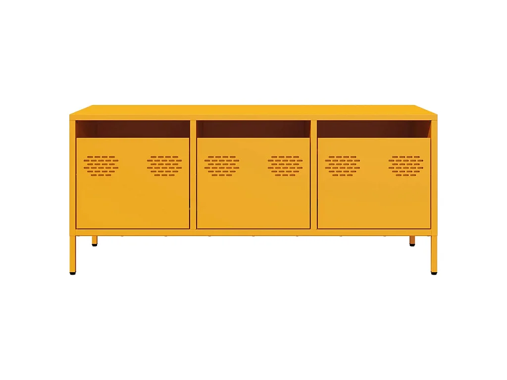 TV-Schrank Senfgelb 101,5x39x43,5 cm Kaltgewalzter Stahl