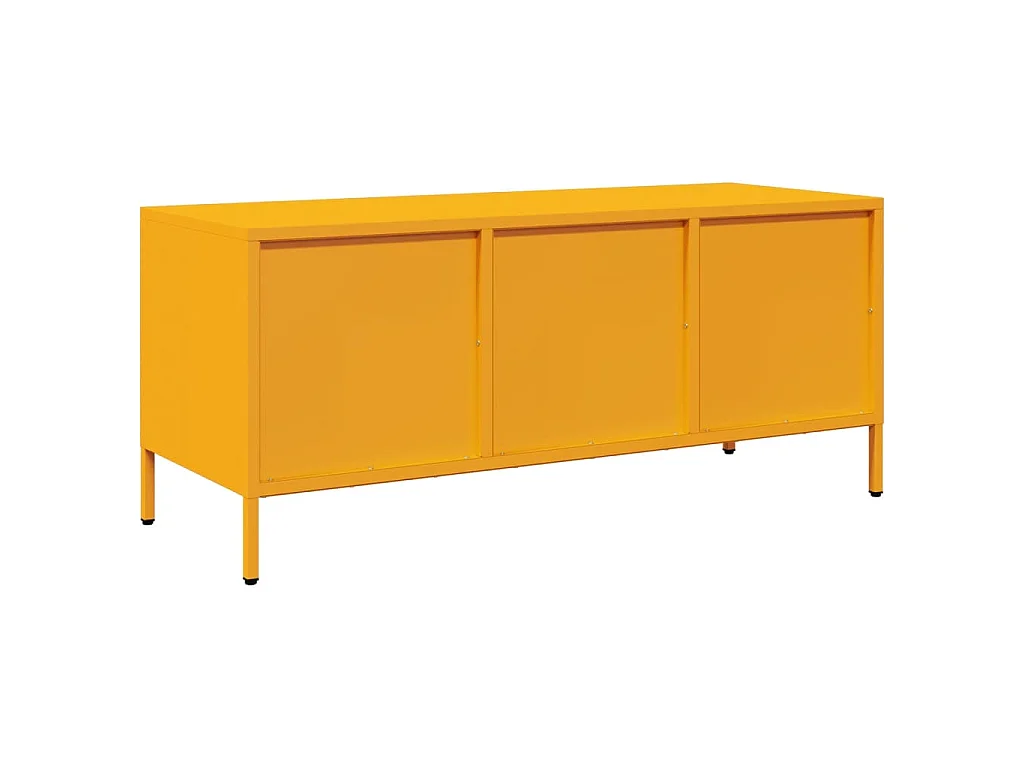 TV-Schrank Senfgelb 101,5x39x43,5 cm Kaltgewalzter Stahl