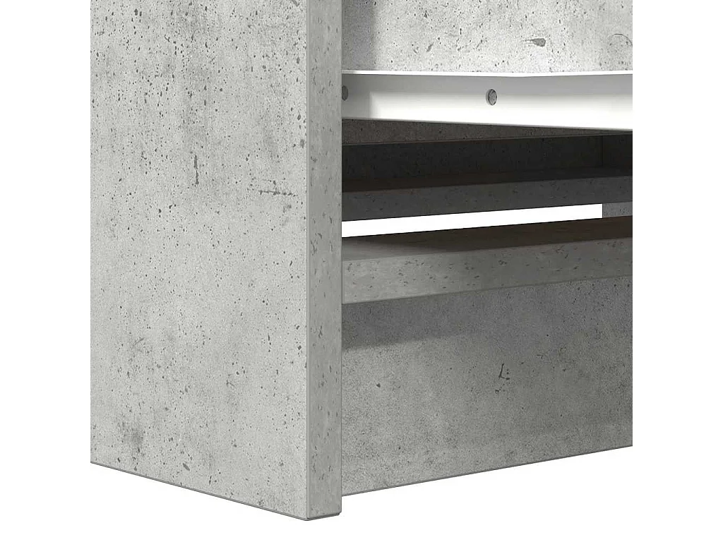 Meuble TV gris béton 80x35x54 cm bois d'ingénierie