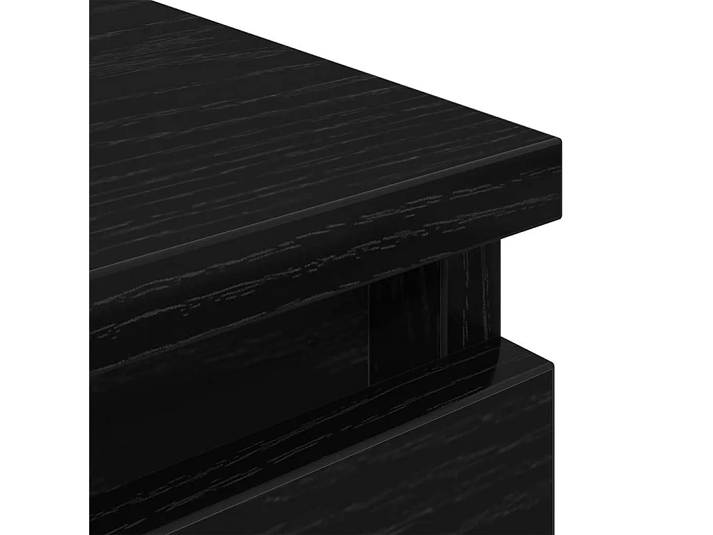 Mueble de TV de madera de ingeniería negro 40x35x54 cm