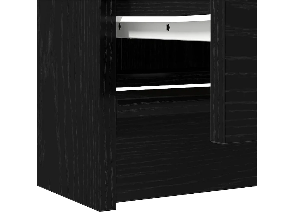 Mueble de TV de madera de ingeniería negro 40x35x54 cm
