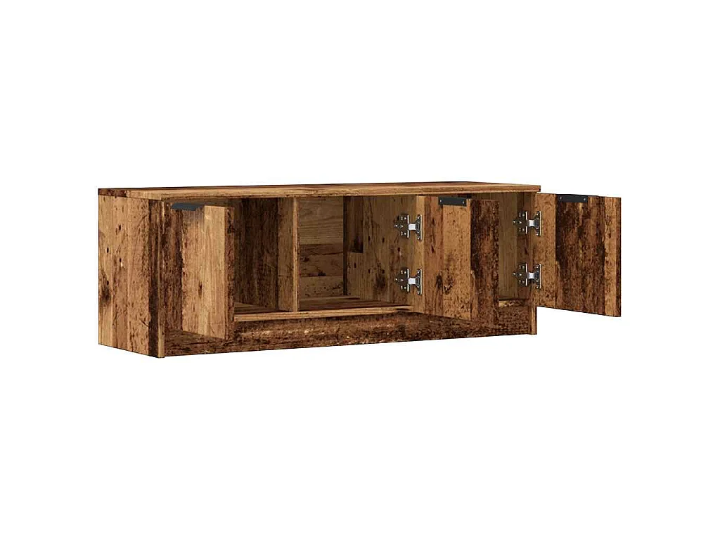 Meuble TV vieux bois 102x35x36,5 cm bois d'ingénierie