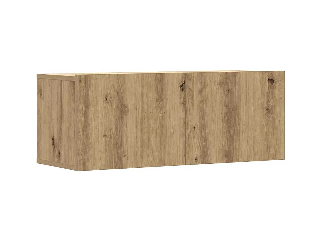 Mueble para TV de pared madera contrachapada artesanal 2 piezas