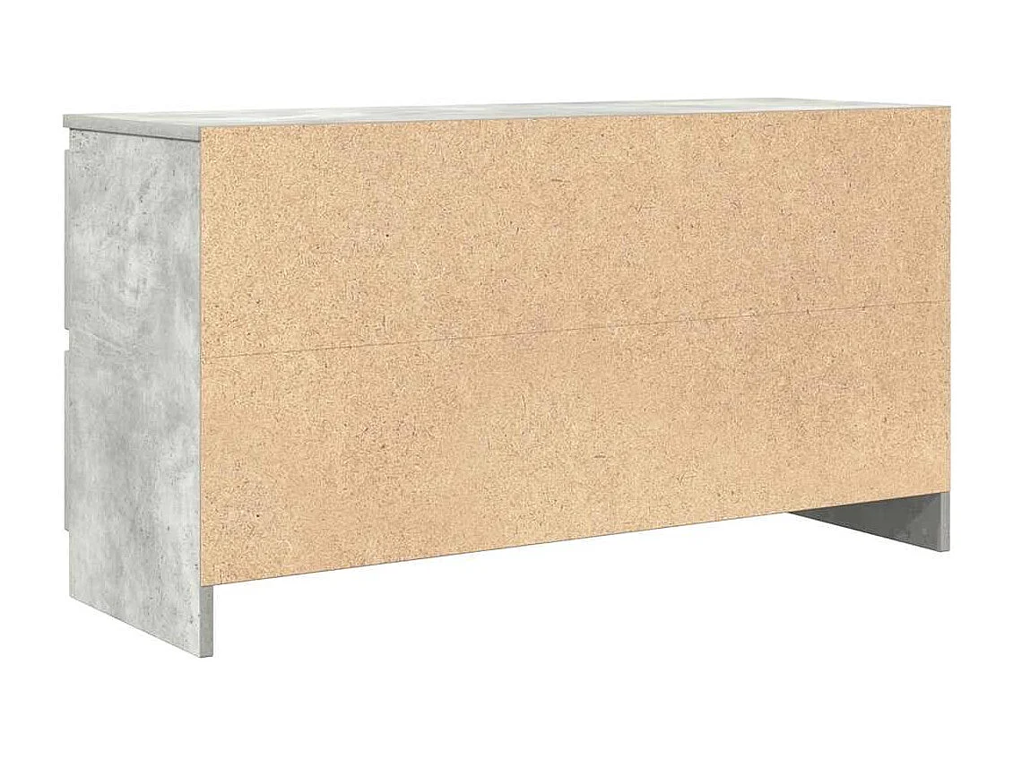 Meuble TV gris béton 100x35x54 cm bois d'ingénierie
