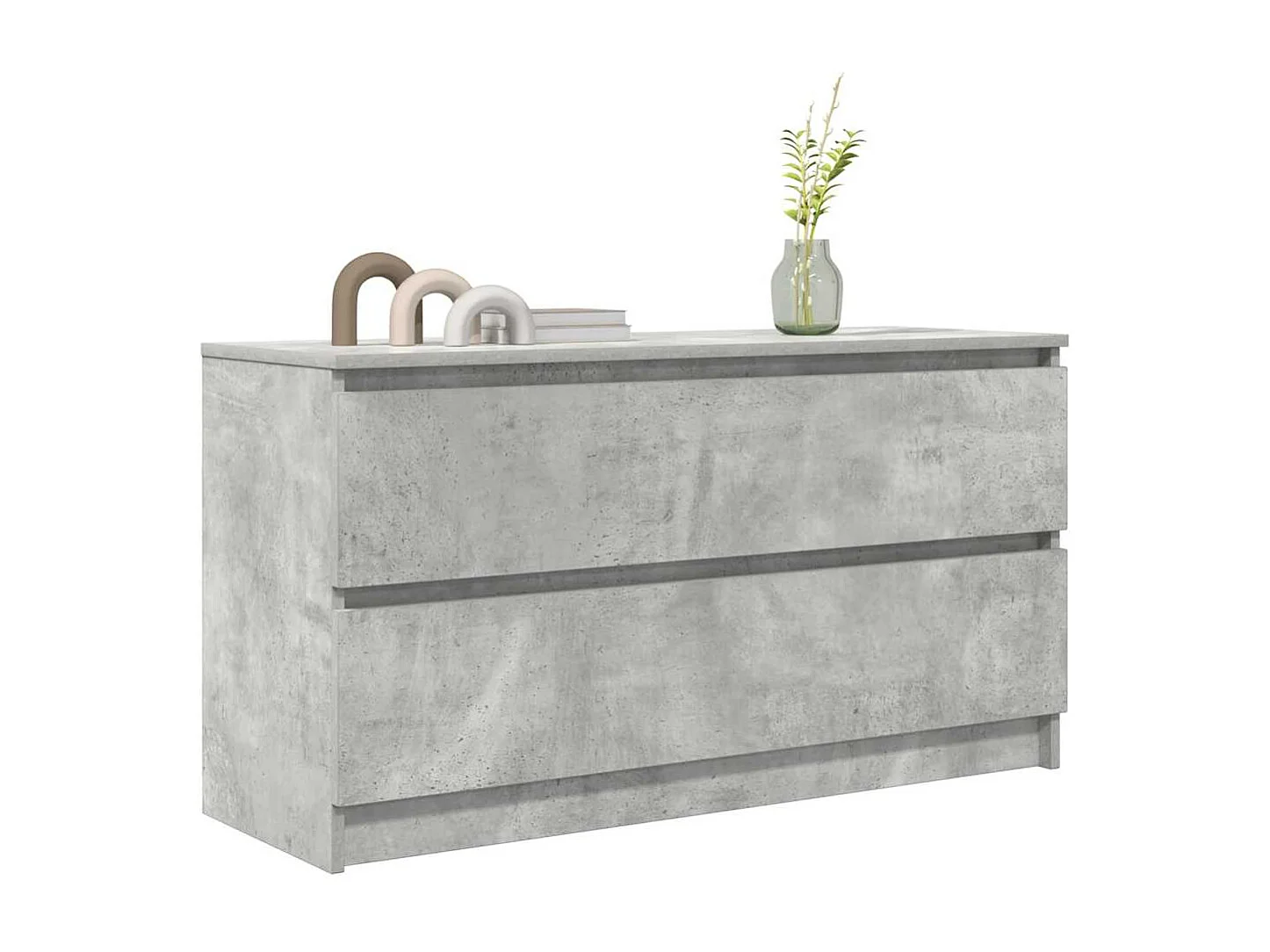 TV-Schrank Betongrau 100x35x54 cm Holzwerkstoff