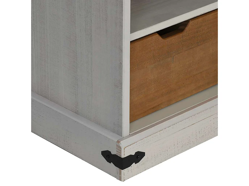 Mueble de TV HALDEN con puerta corredera blanco 110x40x60 cm