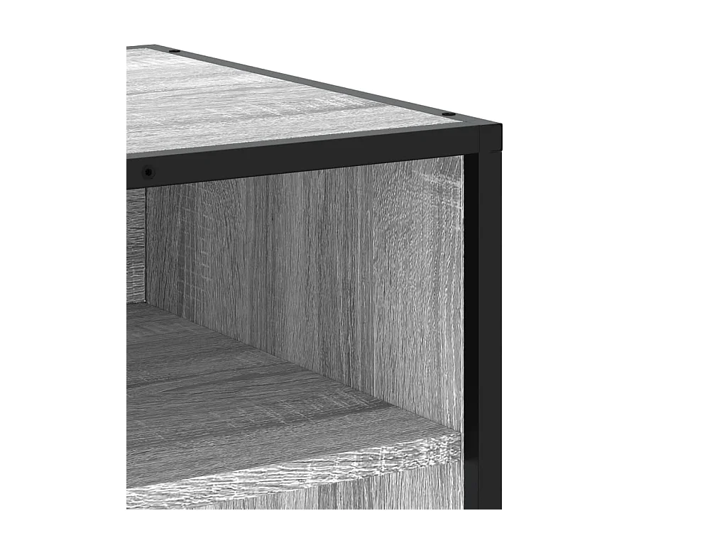 TV-Schrank Grau Sonoma 120,5x40x46 cm Holzwerkstoff und Metall