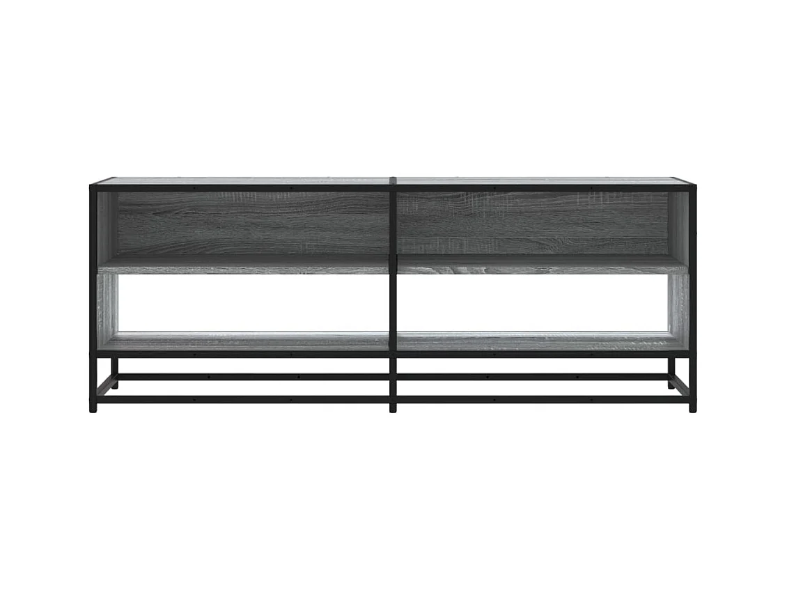 Meuble TV sonoma gris 120,5x40x46 cm bois d'ingénierie et métal