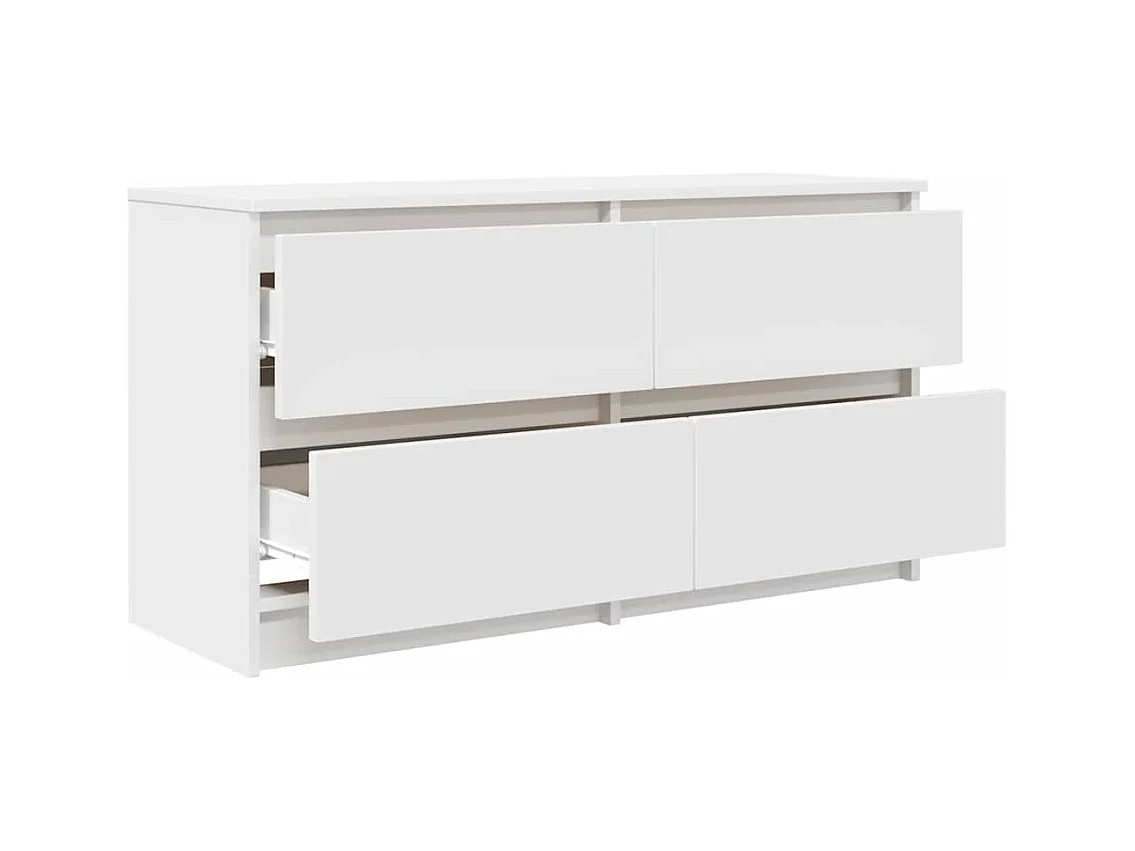 Meuble TV blanc 100x35x54 cm bois d'ingénierie