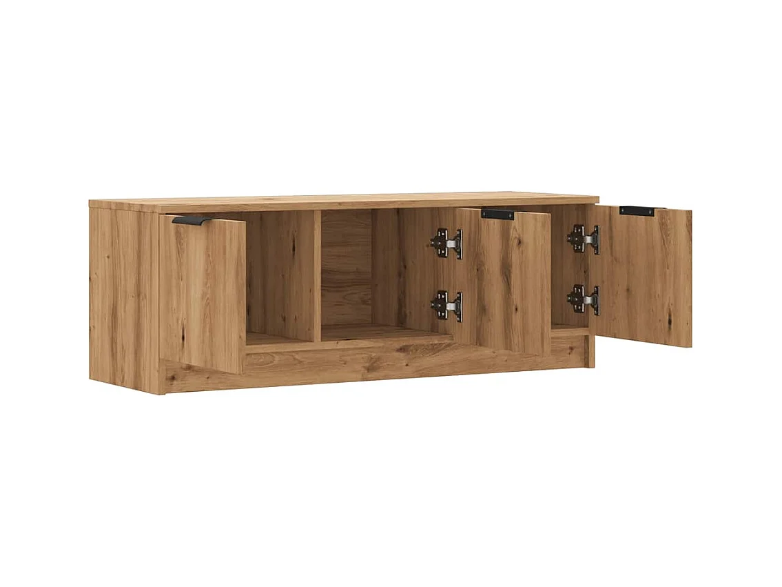 Mobile TV Marrone Artigianale 102x35x36,5 cm Legno Multistrato