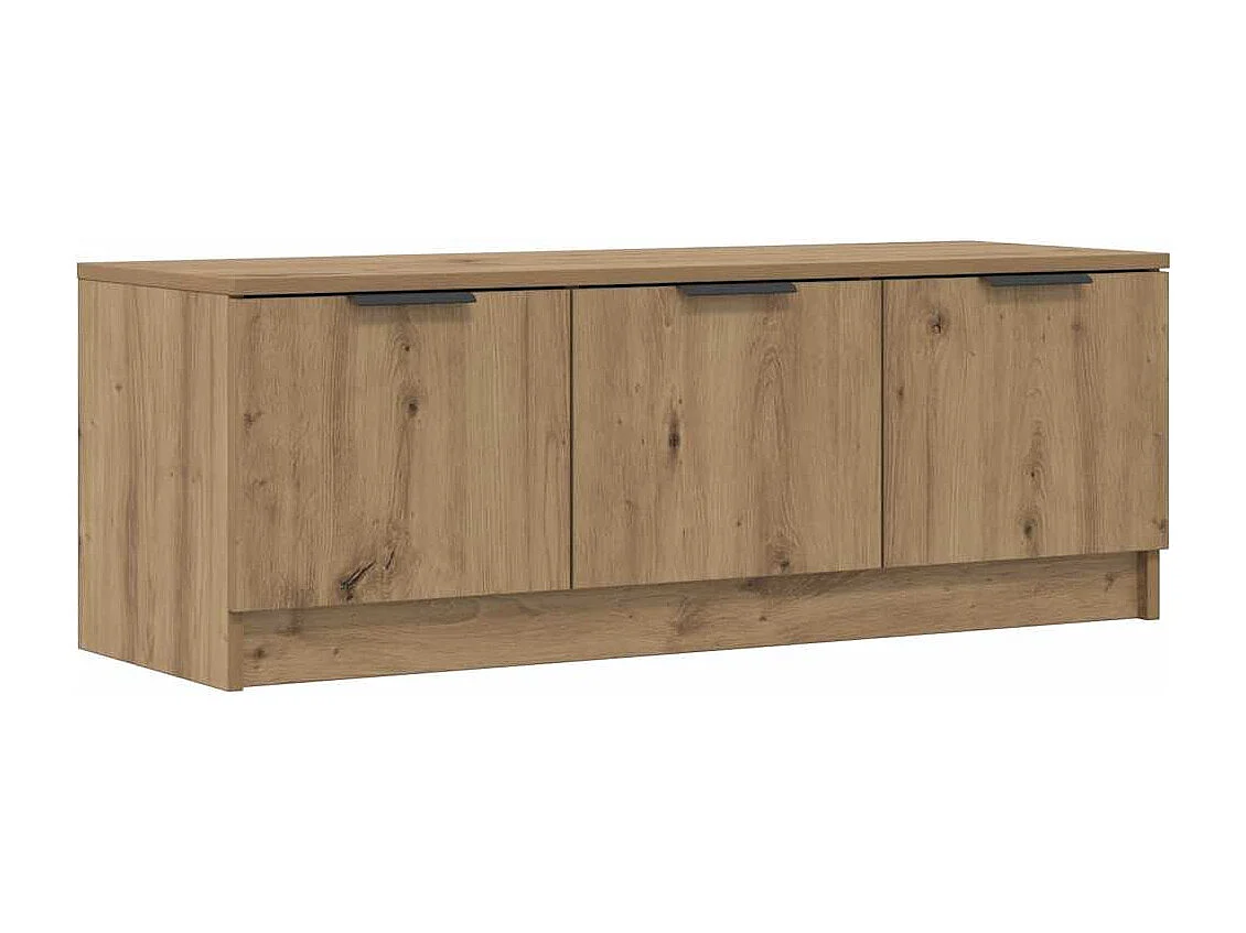 Meuble TV chêne artisanal 102x35x36,5 cm bois d'ingénierie